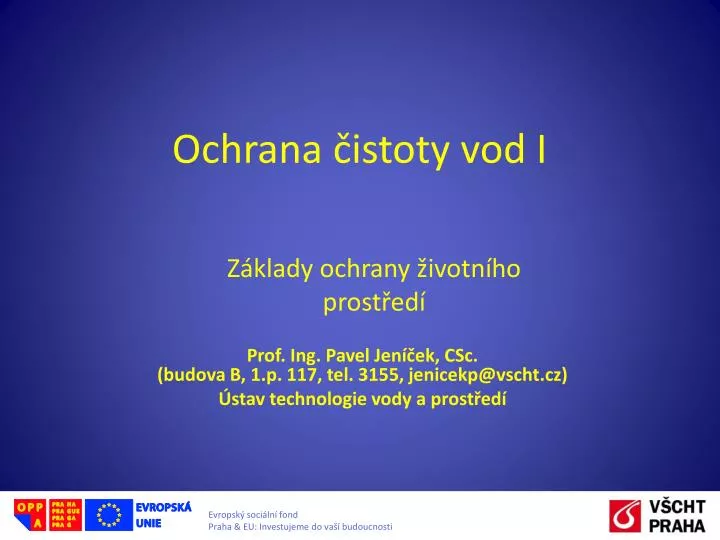 ochrana istoty vod i