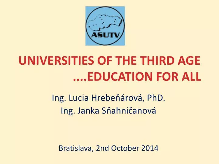 universities of the third age education for all