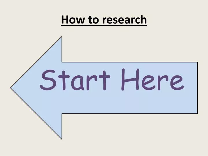 how to research