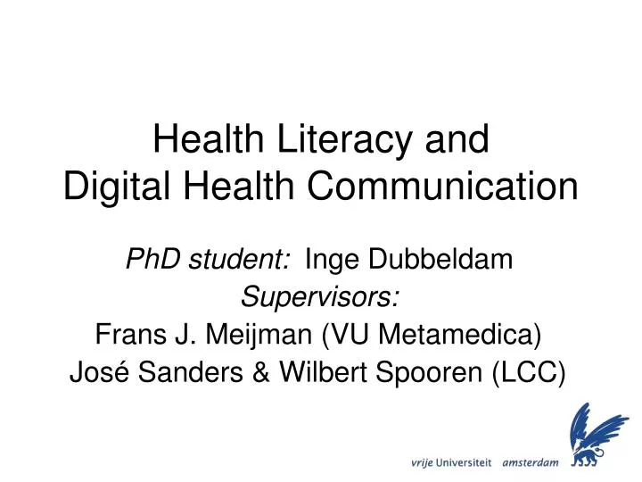 health literacy and digital health communication