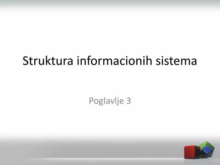 struktura informacionih sistema