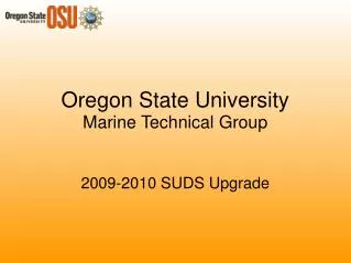 Oregon State University Marine Technical Group