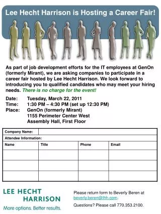 Lee Hecht Harrison is Hosting a Career Fair!