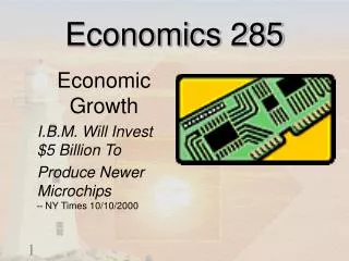 Economics 285