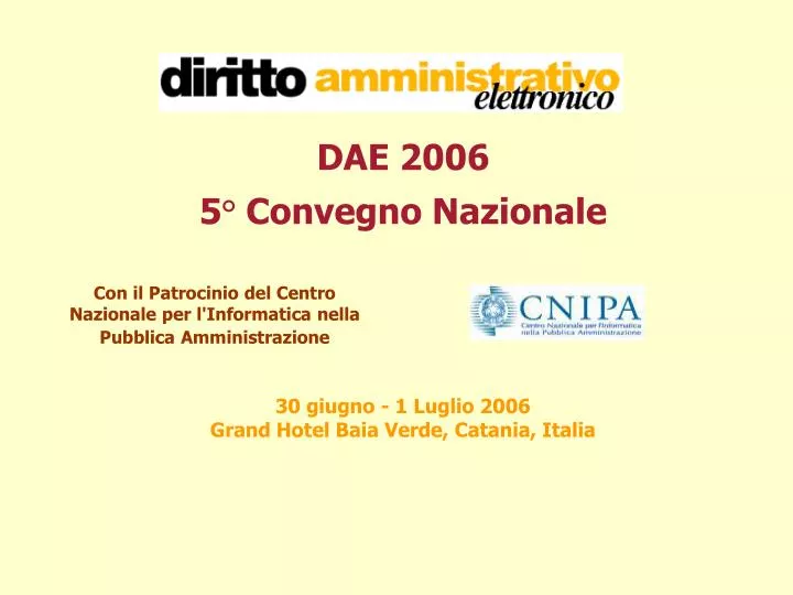 dae 2006 5 convegno nazionale
