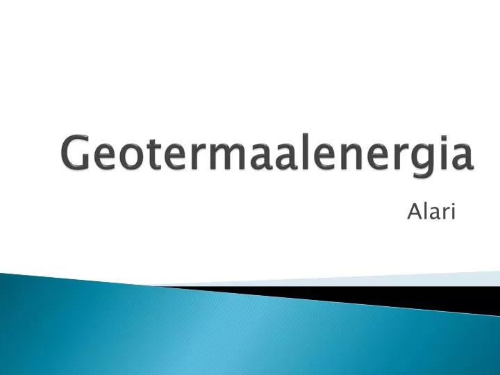 geotermaalenergia