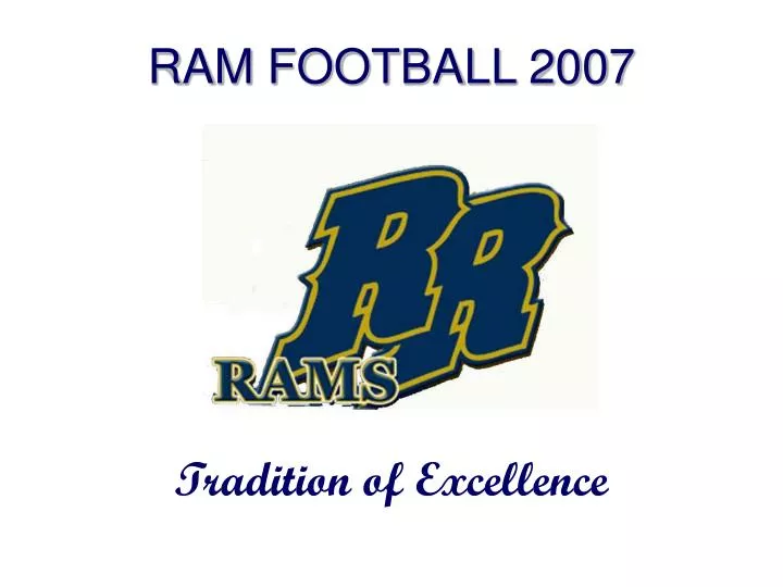 ram football 2007 tradition of excellence