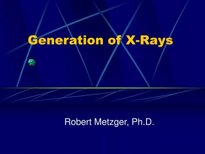 generation of x rays
