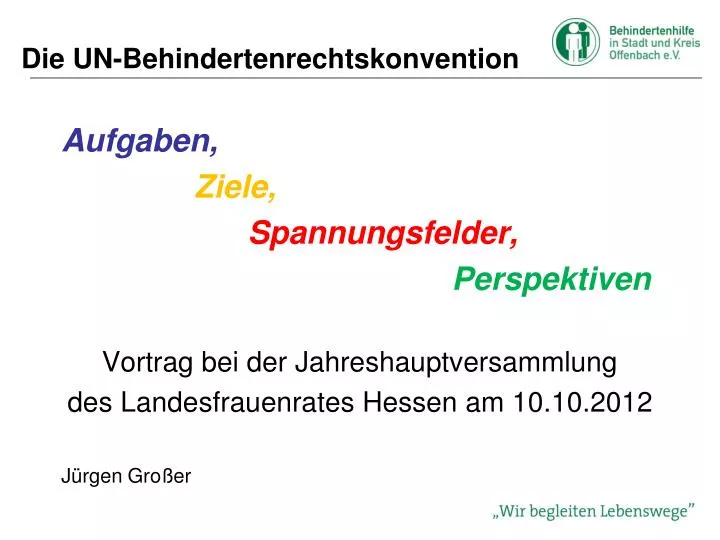 die un behindertenrechtskonvention