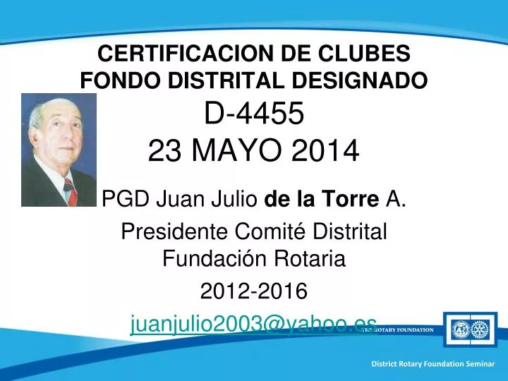 certificacion de clubes fondo distrital designado d 4455 23 mayo 2014