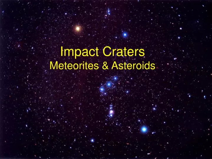 impact craters meteorites asteroids