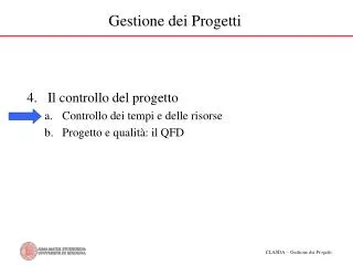 gestione dei progetti