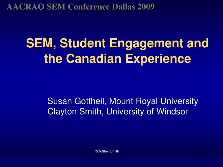 sem student engagement and the canadian experience