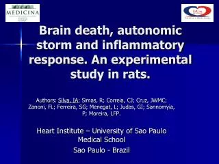 Brain death, autonomic storm and inflammatory response. An experimental study in rats.