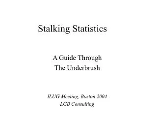 Stalking Statistics