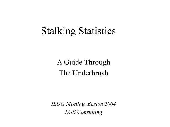 stalking statistics