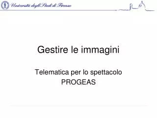 gestire le immagini