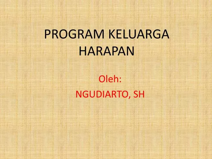 program keluarga harapan