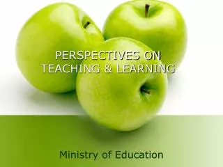 PERSPECTIVES ON TEACHING &amp; LEARNING