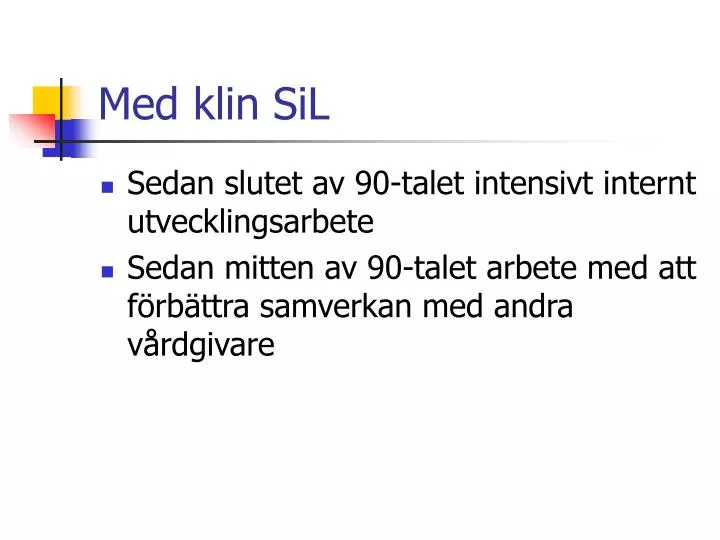 med klin sil