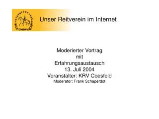 unser reitverein im internet
