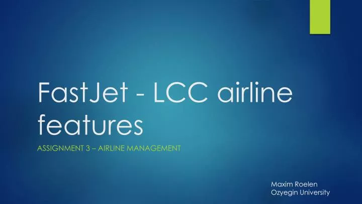 fastjet lcc airline features