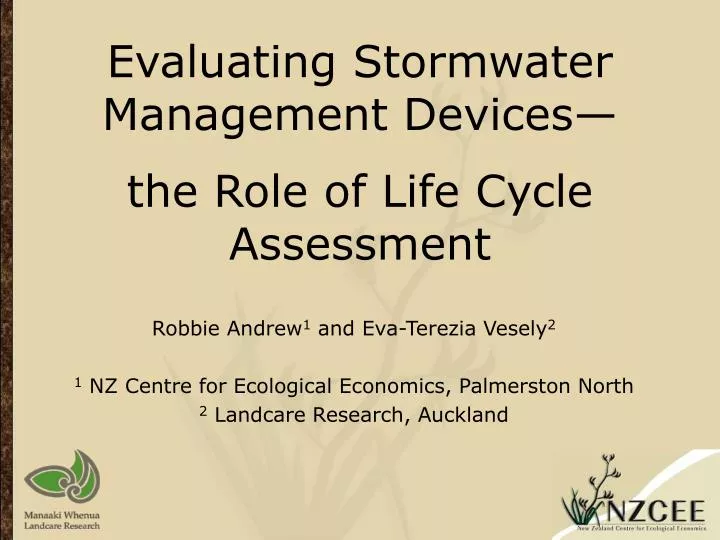 evaluating stormwater management devices the role of life cycle assessment