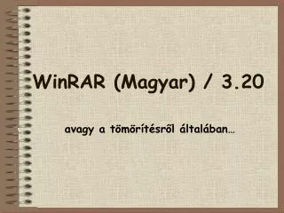 WinRAR (Magyar) / 3.20