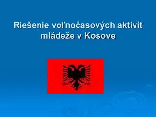 rie enie vo no asov ch aktiv t ml de e v kosove