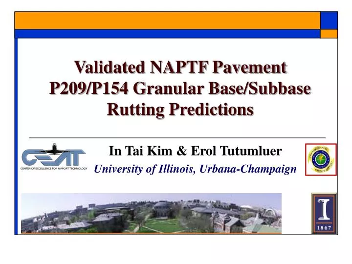 validated naptf pavement p209 p154 granular base subbase rutting predictions