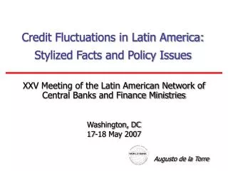 Credit Fluctuations in Latin America: Stylized Facts and Policy Issues