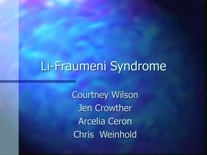 li fraumeni syndrome