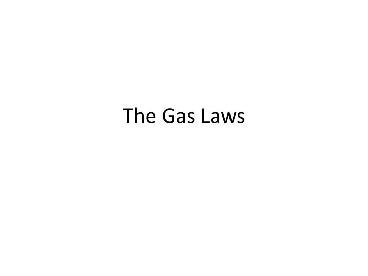 the gas laws