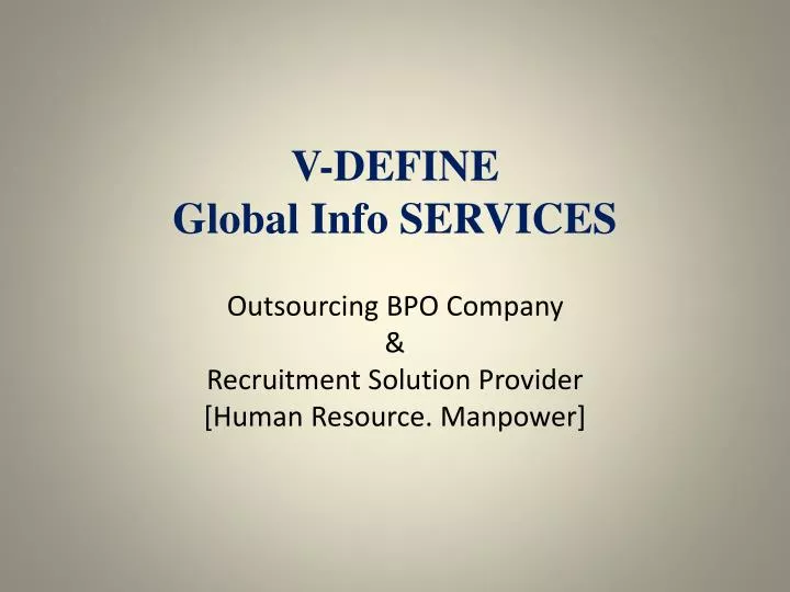 v define global info services