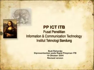 PP ICT ITB Pusat Penelitian Information &amp; Communication Technology Institut Teknologi Bandung
