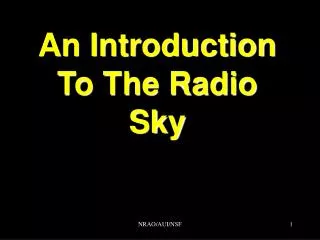 An Introduction To The Radio Sky