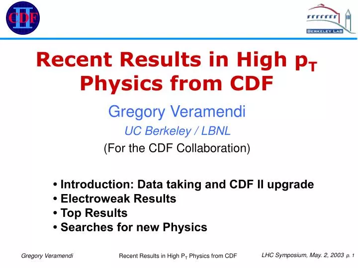 recent results in high p t physics from cdf