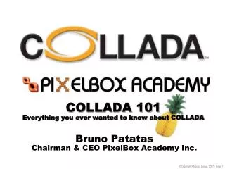 COLLADA 101 Everything you ever wanted to know about COLLADA