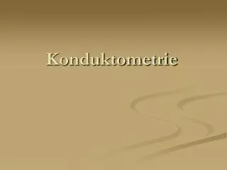 konduktometrie