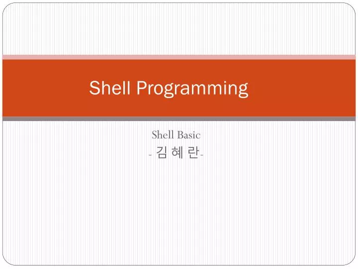 shell programming