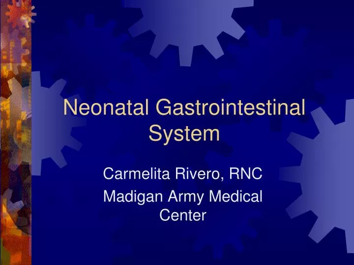 neonatal gastrointestinal system