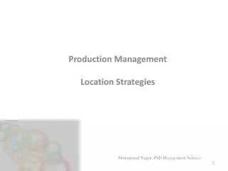 Production Management Location Strategies