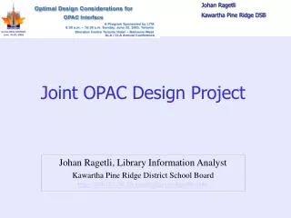 Joint OPAC Design Project