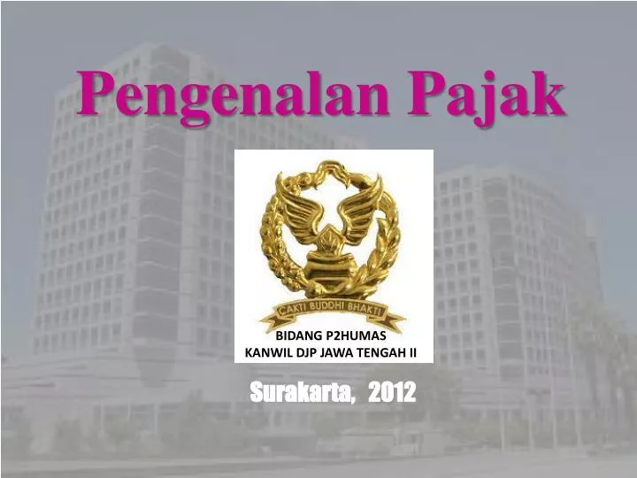 pengenalan pajak