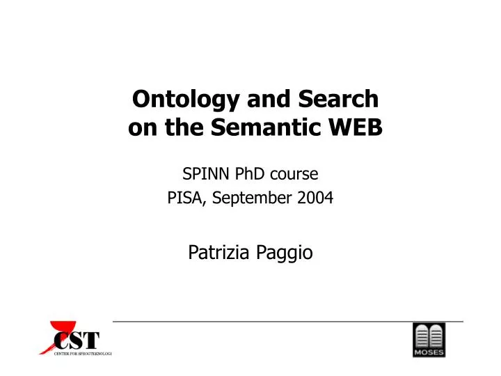 ontology and search on the semantic web