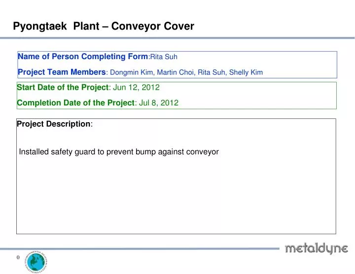 pyongtaek plant conveyor cover