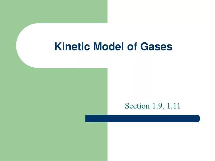 kinetic model of gases