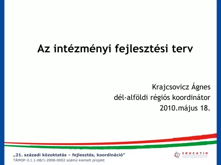 az int zm nyi fejleszt si terv