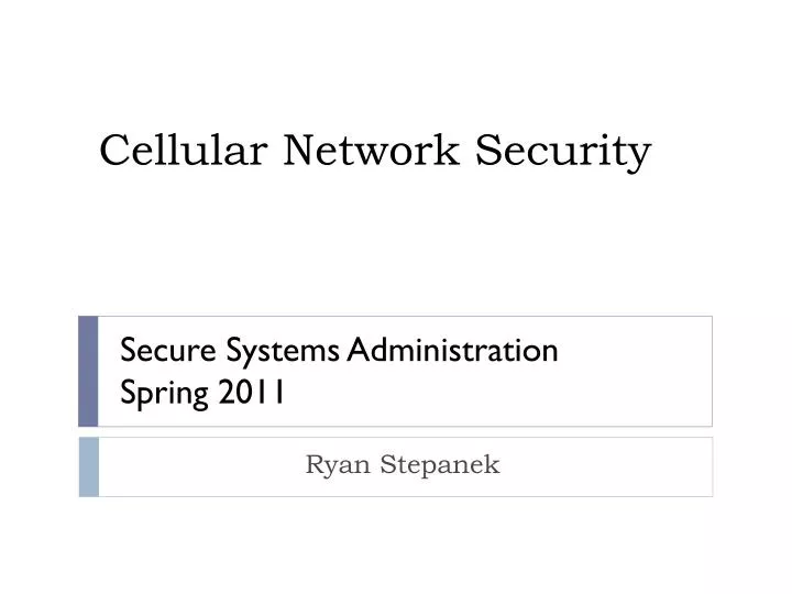 cellular network security