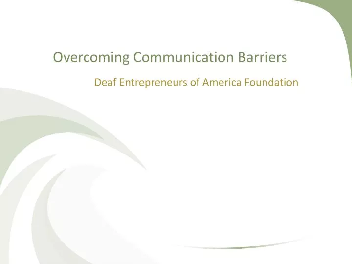 overcoming communication barriers